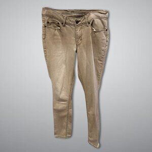 Faded Glory Skinny Jeans Mid-Rise Classic Five-Pockets Style Beige Women's US 10